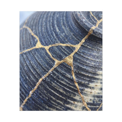 Shibui Water Ripple Canvas Art - Kintsugi Gold Repair