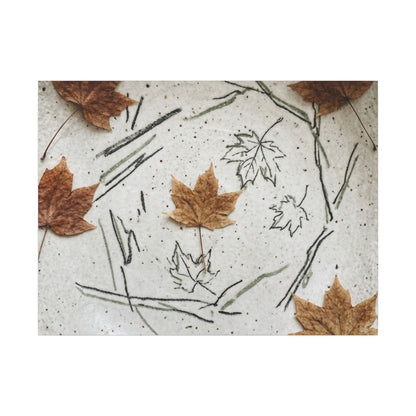Ceramic Bowl Autumn Canvas Art | Japandi Elegant Design