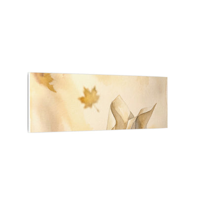 Japandi Paper Fold in Golden Hour | Watercolor Canvas Art
