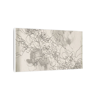 Shadow Play Spring Canvas Art | Dark Japandi Sophisticated Design