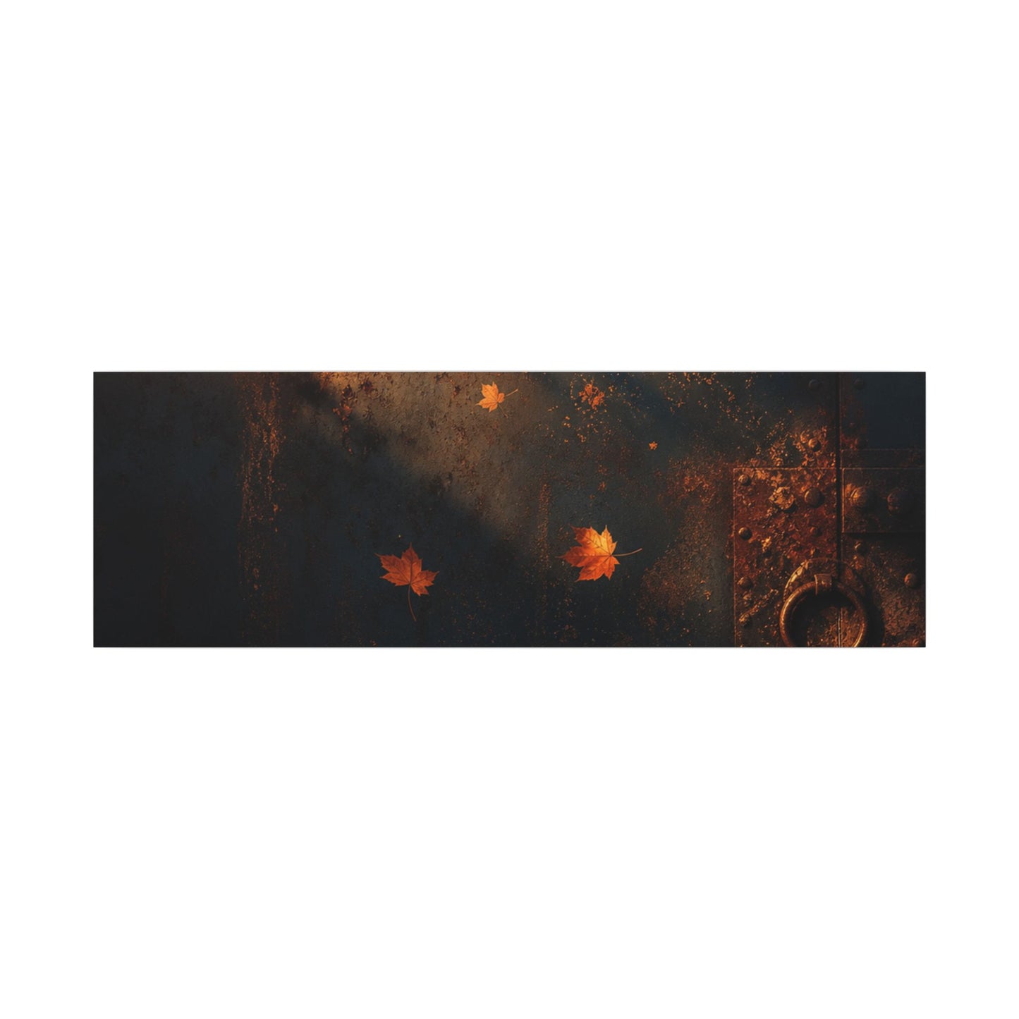 Dark Japandi Rust Patina in Golden Hour | Shadow Zen Canvas Art