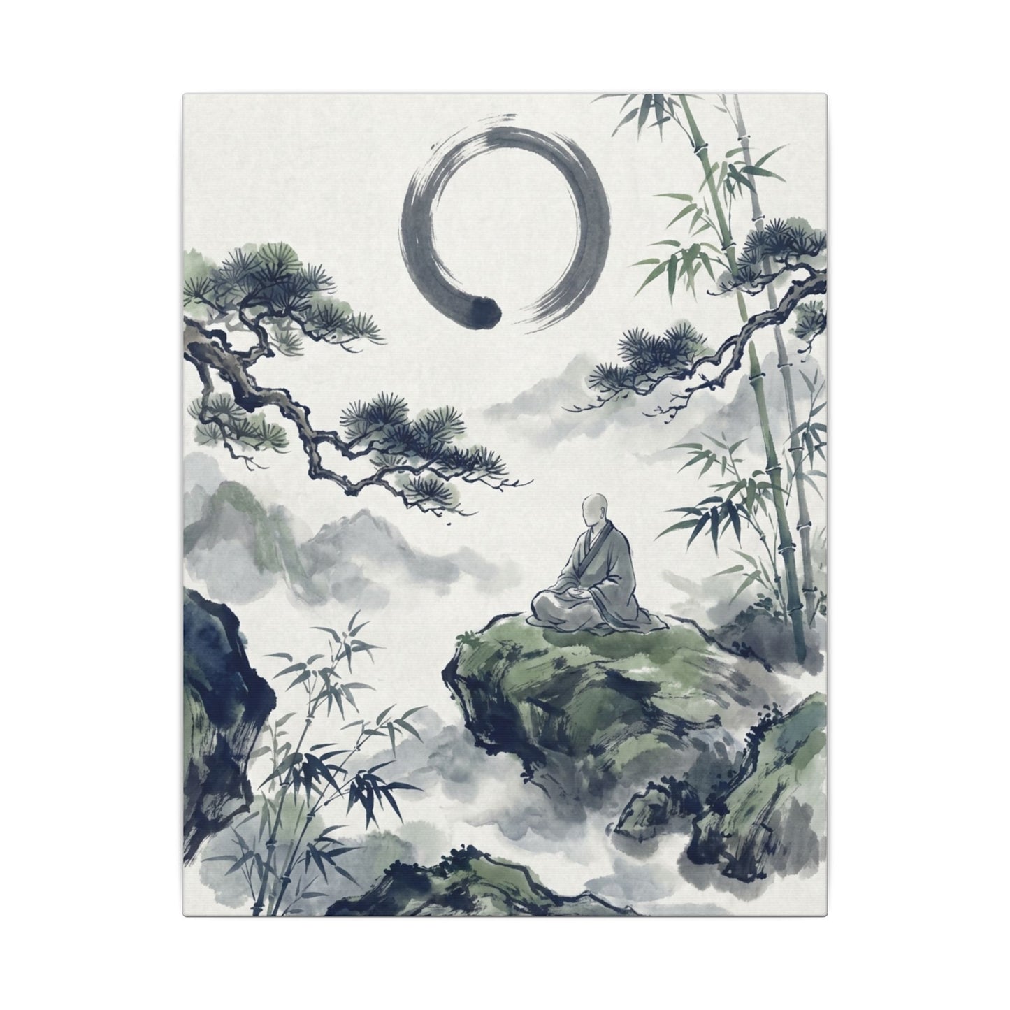 Zen Sumi-e Canvas Art