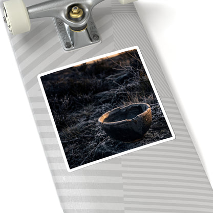 Kanso Ceramic Bowl Sticker - Dark Japandi Dark Texture
