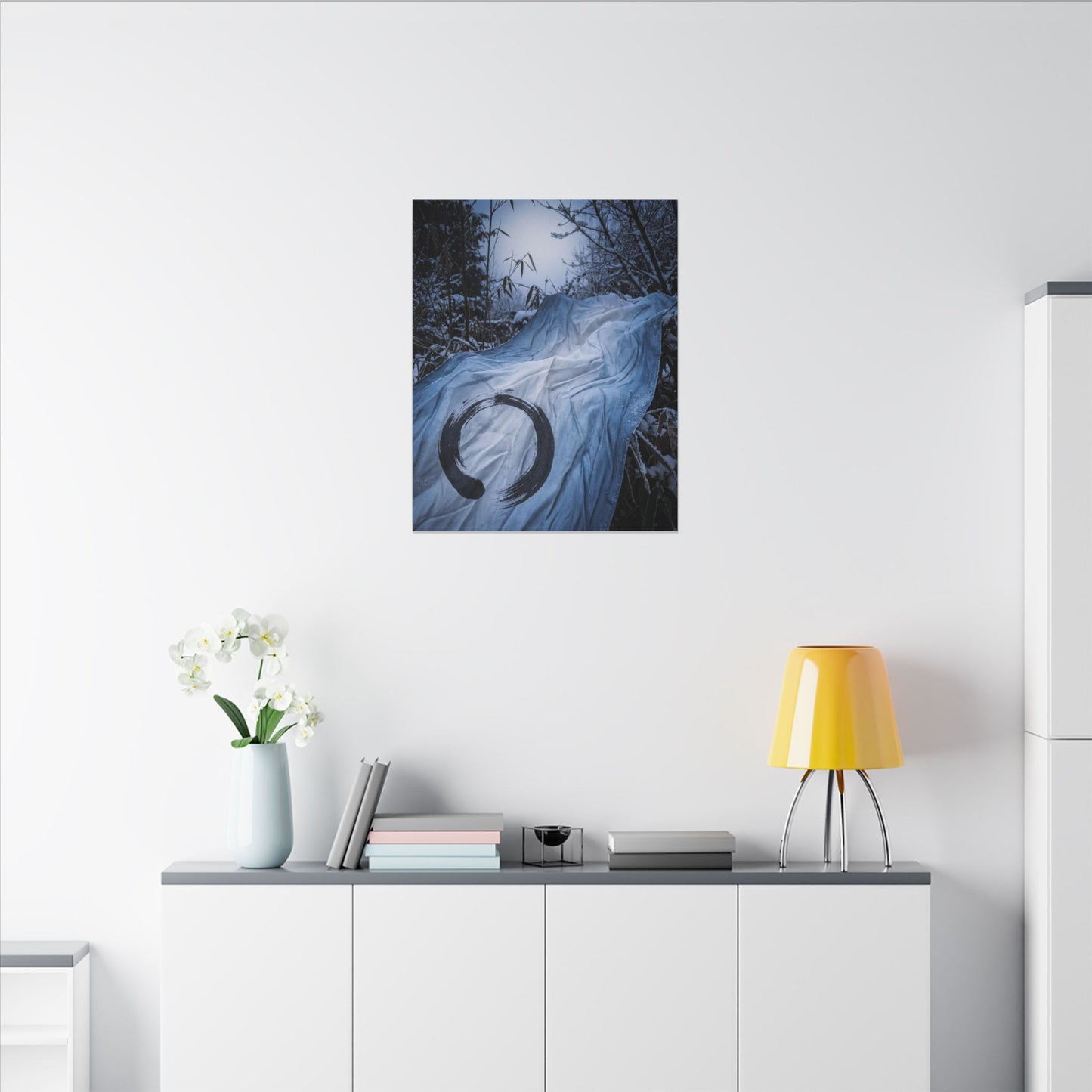Moonlight Silk Drape Canvas Art - Zen Datsuzoku