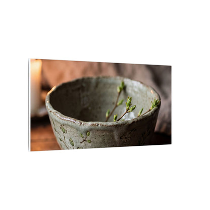 Ceramic Bowl Spring Canvas Art | Japandi Neutral Design