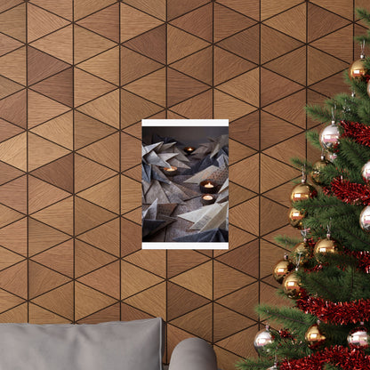 Elegant Paper Fold Wall Art Print - Japanese Pattern Japandi
