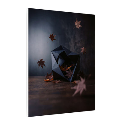 Dark Japandi Paper Fold in Dawn | Shadow Zen Canvas Art
