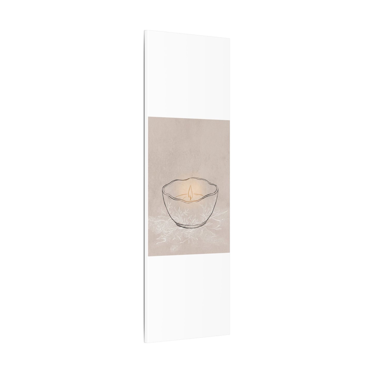 Ceramic Bowl Minimal Line Canvas Art | Neutral Japandi Art