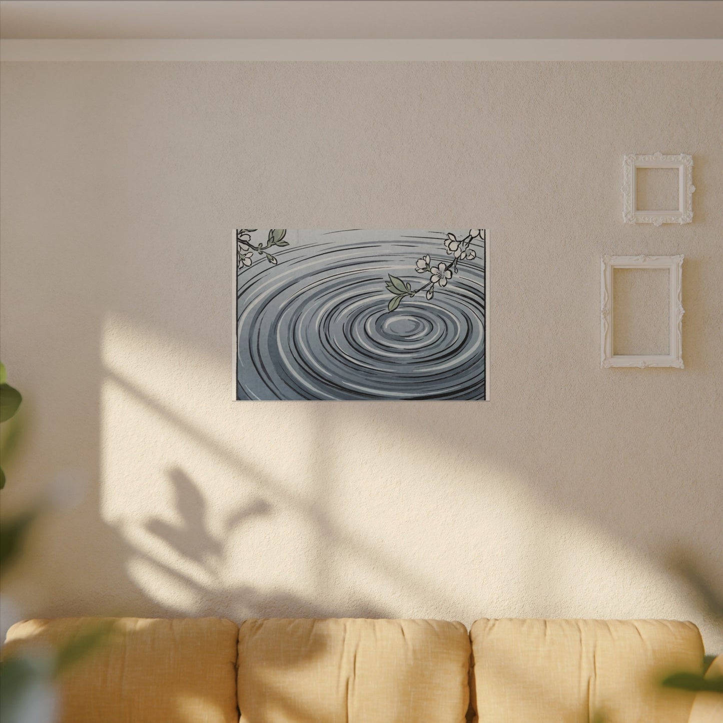 Calm Water Ripple Canvas Art - Ukiyo E Inspired Zen