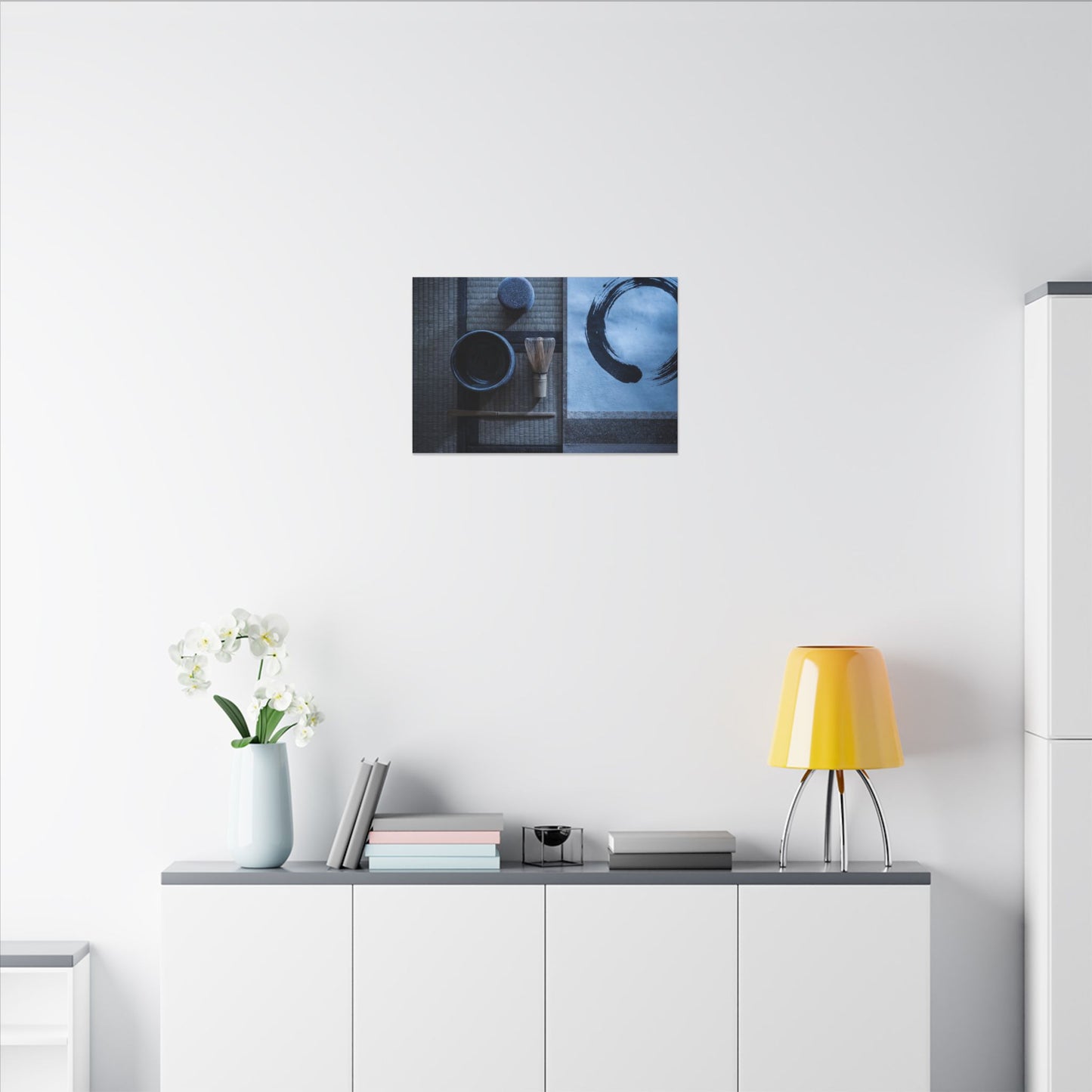 Tea Ceremony Enso Canvas Art | Calm Zen Art