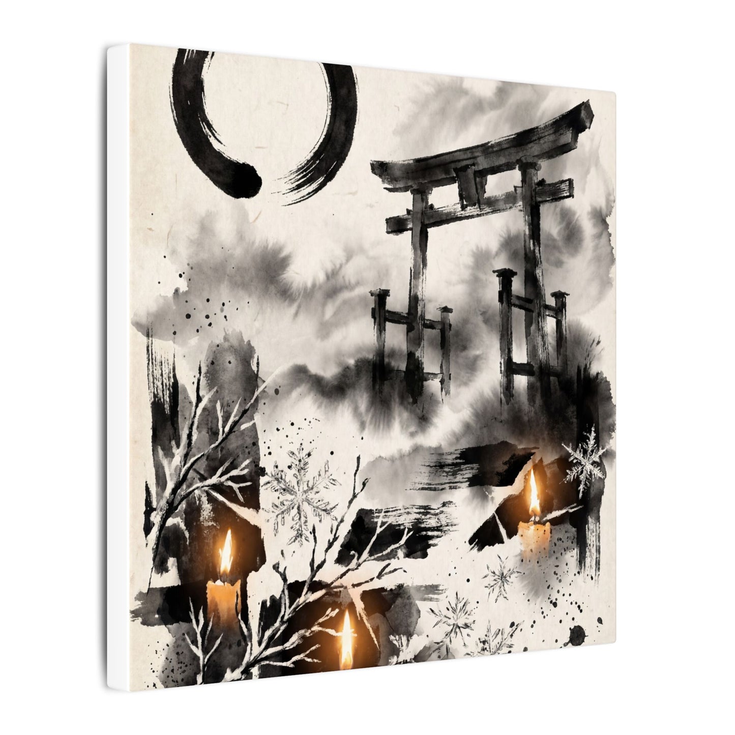 Candlelight Torii Gate Canvas Art - Zen Datsuzoku