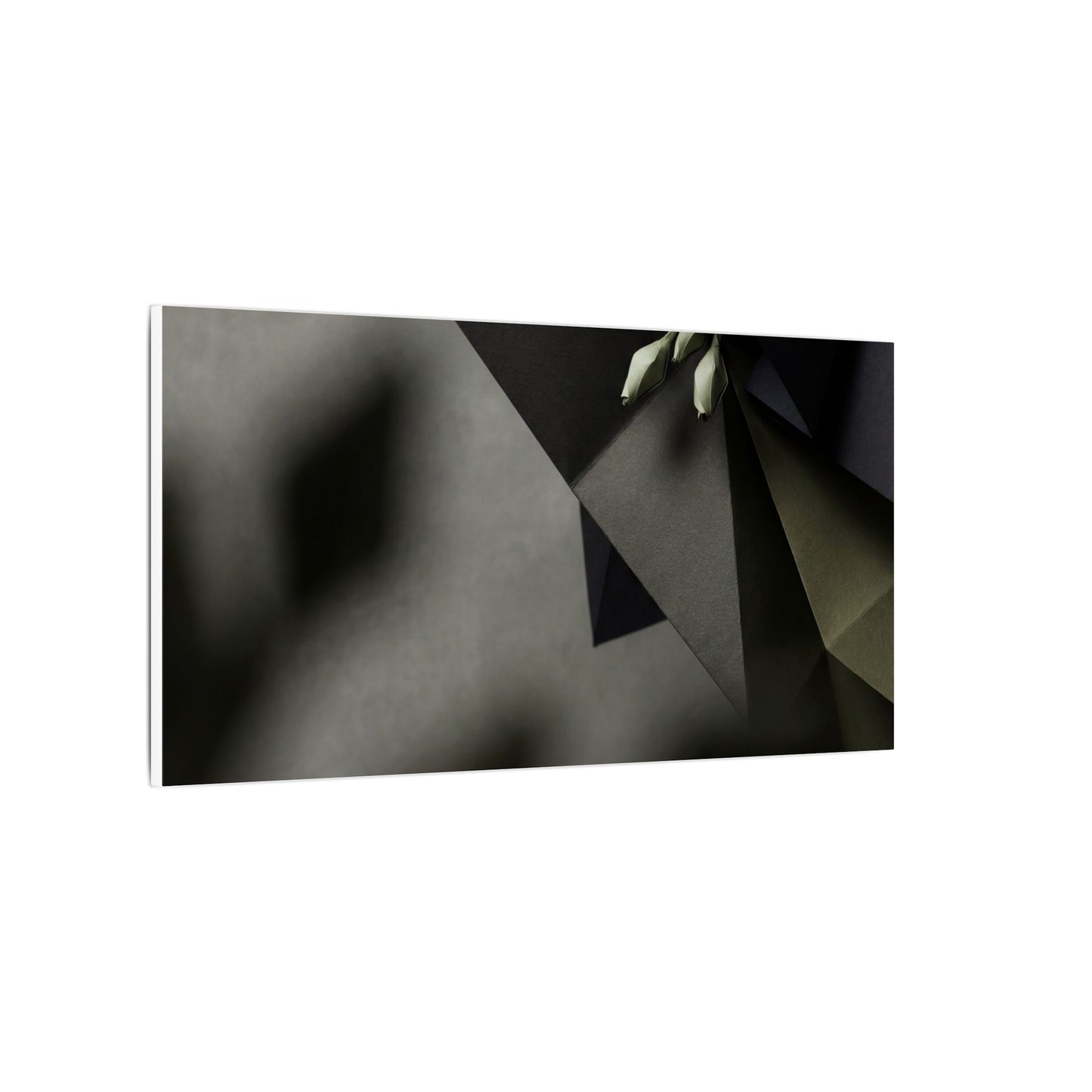 Paper Fold Moody Minimal Canvas Art | Luxurious Dark Japandi Art