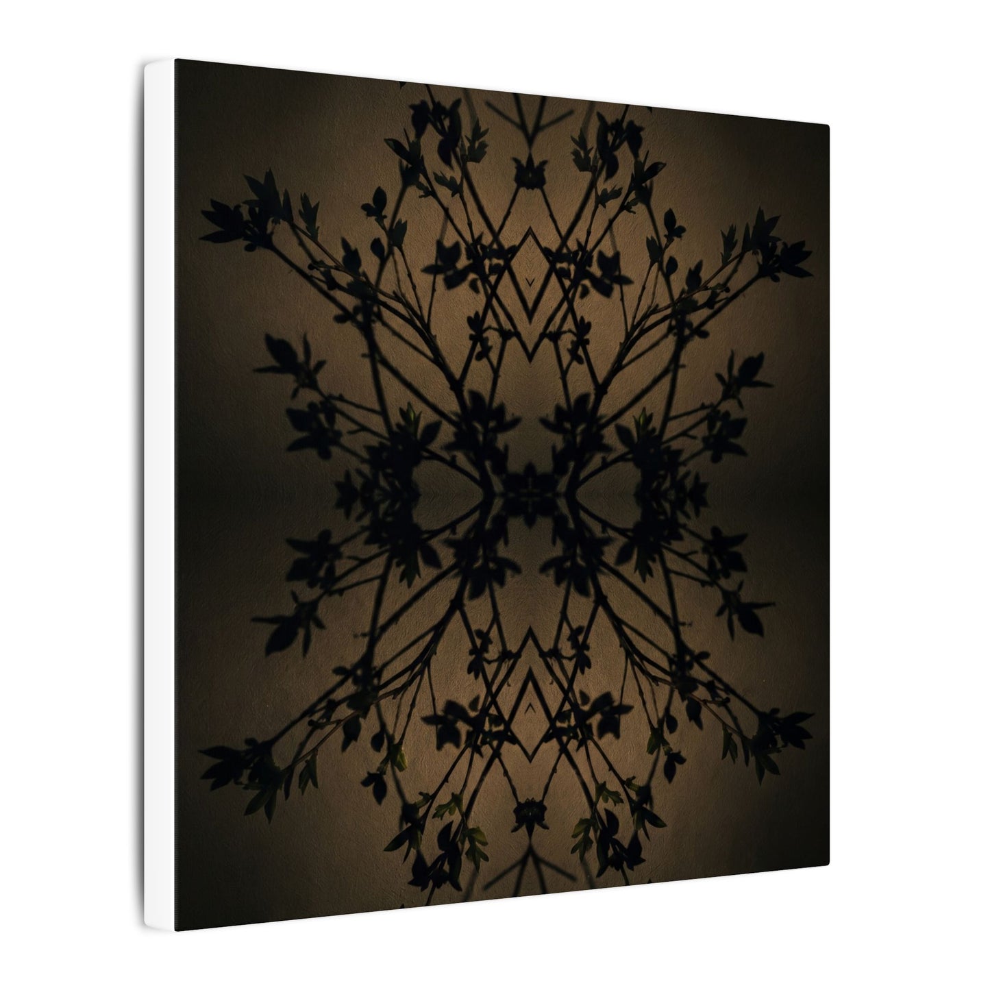 Golden Hour Shadow Play Canvas Art - Dark Japandi Seijaku