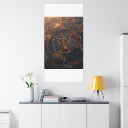 Autumn Cracked Earth Gold Repair Canvas Art | Philosophical Decor