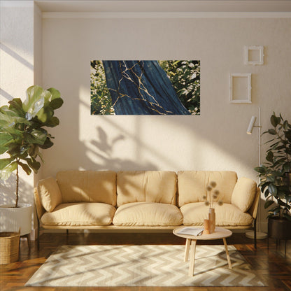 Resilient Silk Drape Canvas Art - Gold Repair Kintsugi