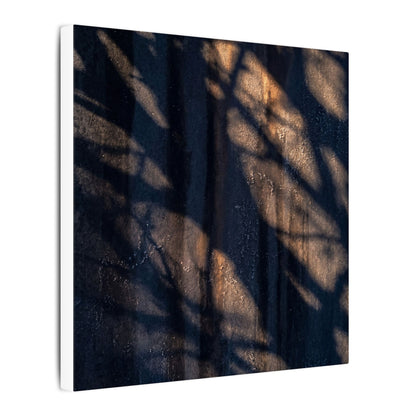 Dark Japandi Shadow Play in Golden Hour | Shadow Zen Canvas Art