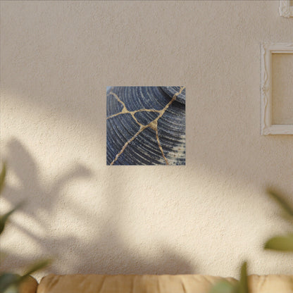Shibui Water Ripple Canvas Art - Kintsugi Gold Repair
