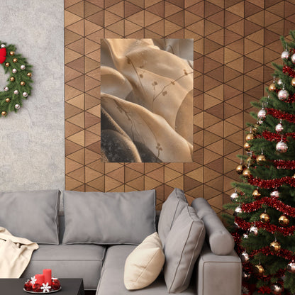 Silk Drape Winter Wall Art Print | Japandi Cozy Design