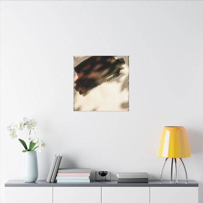 Ink Brushstroke Canvas Art | Summer Dark Japandi Moody Minimal Art