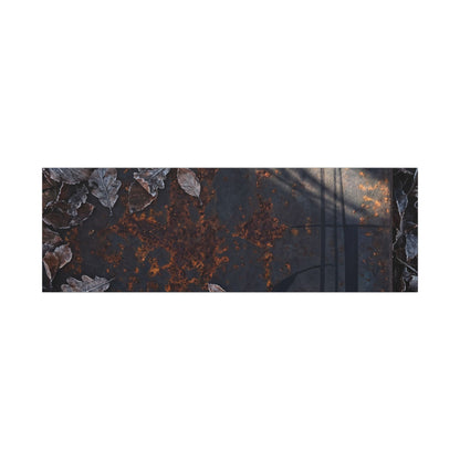 Shibui Rust Patina Canvas Art - Dark Japandi Charcoal Ink