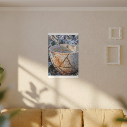 Resilient Ceramic Bowl Canvas Art - Gold Vein Kintsugi