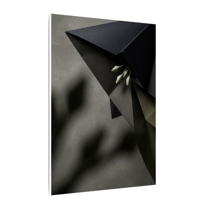 Paper Fold Moody Minimal Canvas Art | Luxurious Dark Japandi Art