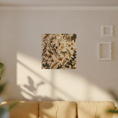 Dried Flowers Summer Canvas Art | Japandi Neutral Design