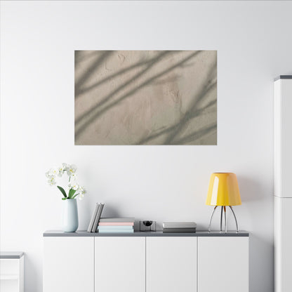 Shadow Play Japanese Pattern Canvas Art | Warm Japandi Art