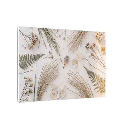 Elegant Dried Flowers Canvas Art - Japanese Pattern Japandi