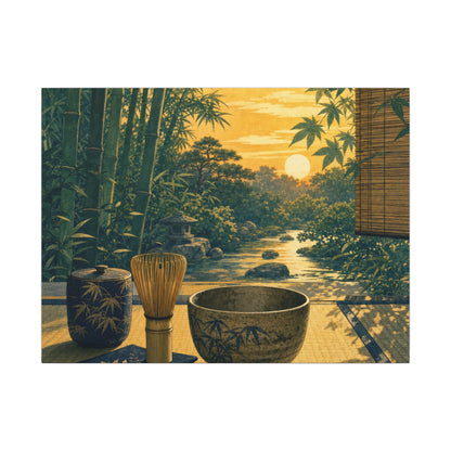Ma Tea Ceremony Canvas Art - Zen Ukiyo E Inspired