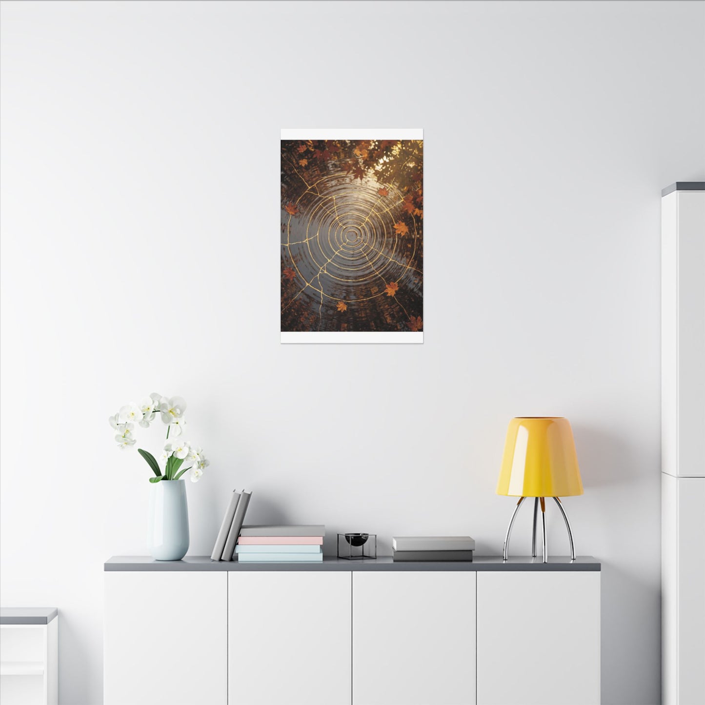 Artful Water Ripple Canvas Art - Gold Vein Kintsugi