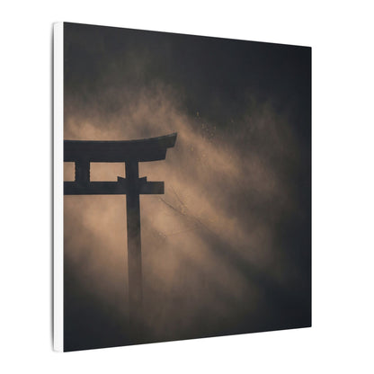Torii Gate Shadow Zen Canvas Art | Bold Dark Japandi Art