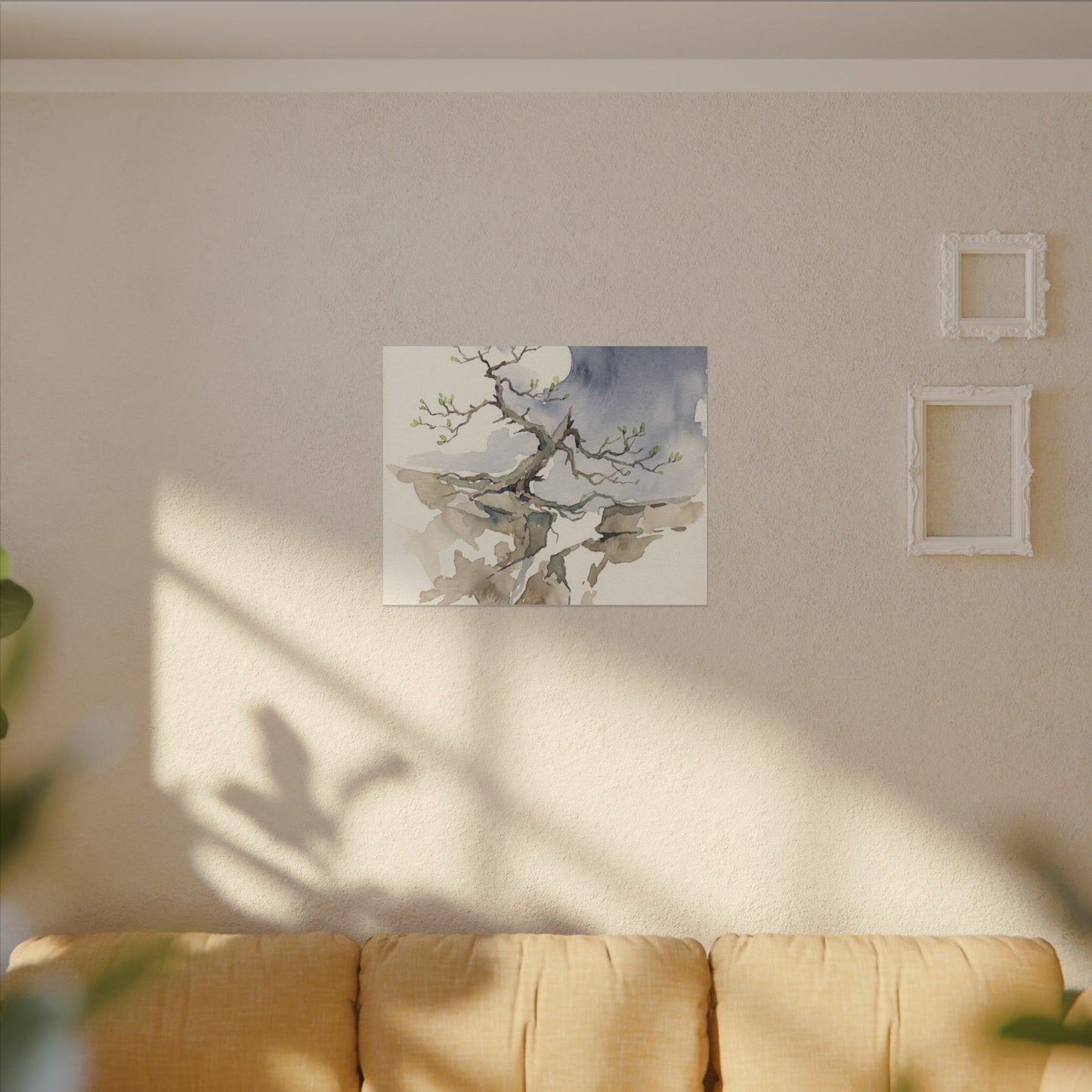 Moonlight Pine Tree Canvas Art - Japandi Ma