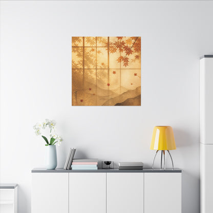 Shoji Screen Texture Canvas Art | Earthy Japandi Art