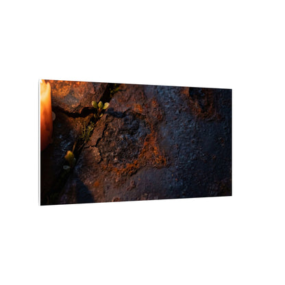 Candlelight Rust Patina Canvas Art - Dark Japandi Ma