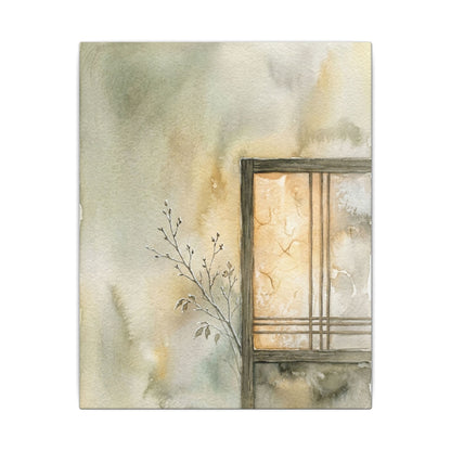 Ma Shoji Screen Canvas Art - Japandi Watercolor
