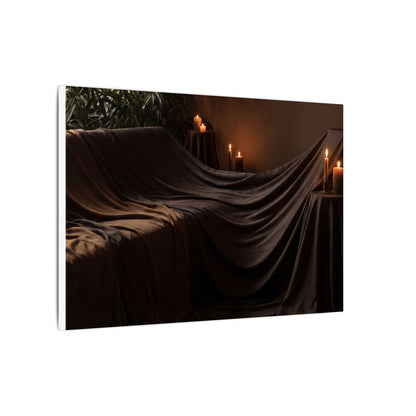 Candlelight Silk Drape Canvas Art - Dark Japandi Ma