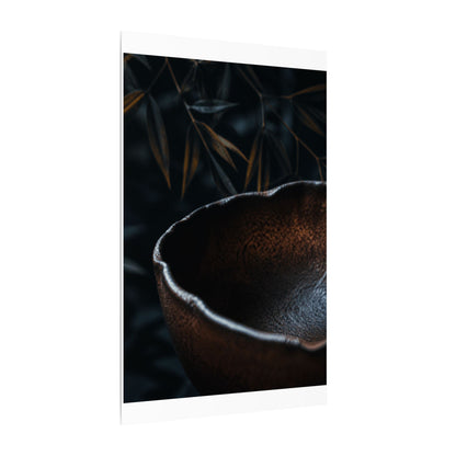 Luxurious Ceramic Bowl Canvas Art - Shadow Zen Dark Japandi
