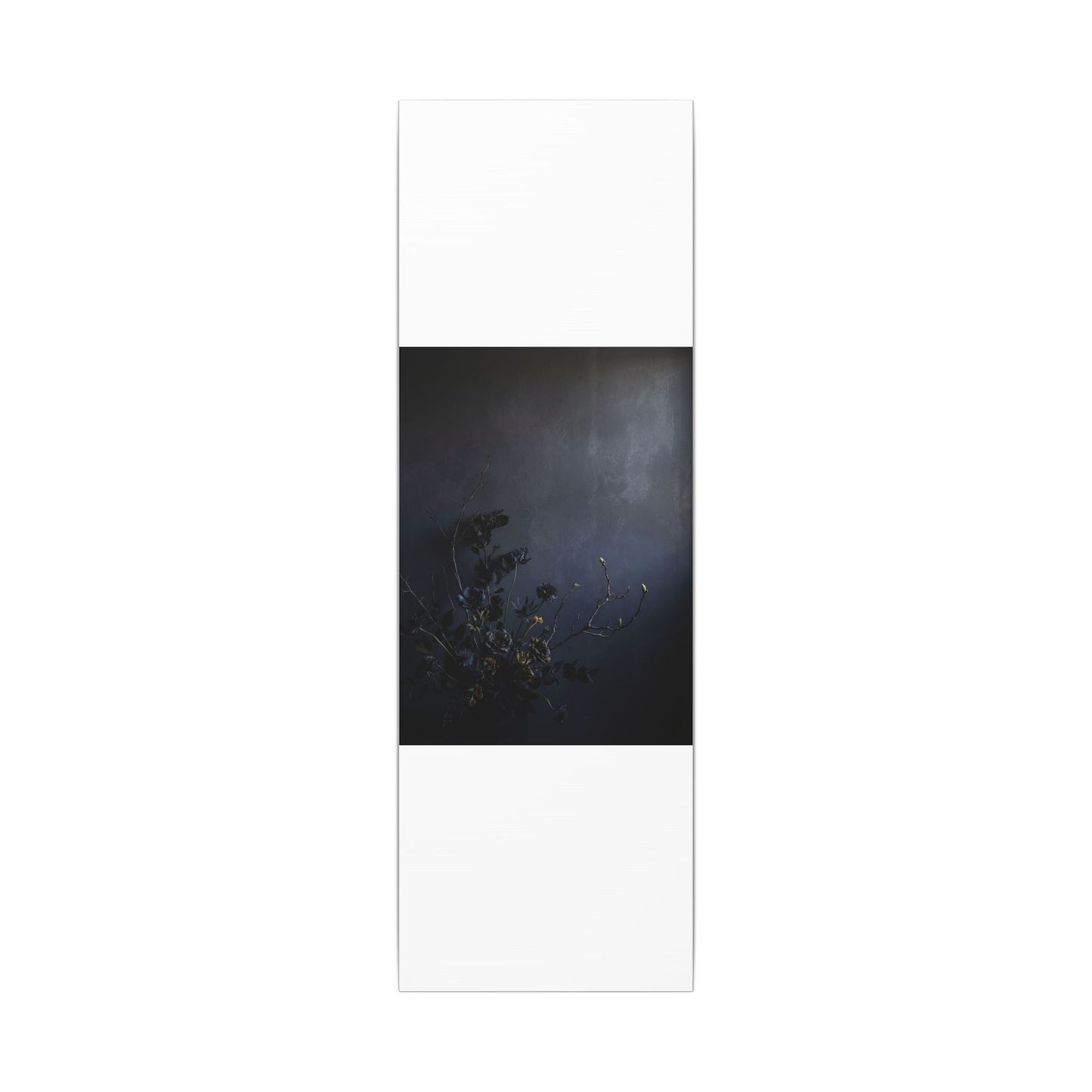 Dried Flowers Spring Canvas Art | Dark Japandi Moody Design