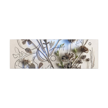 Dried Flowers Minimal Line Canvas Art | Elegant Japandi Art