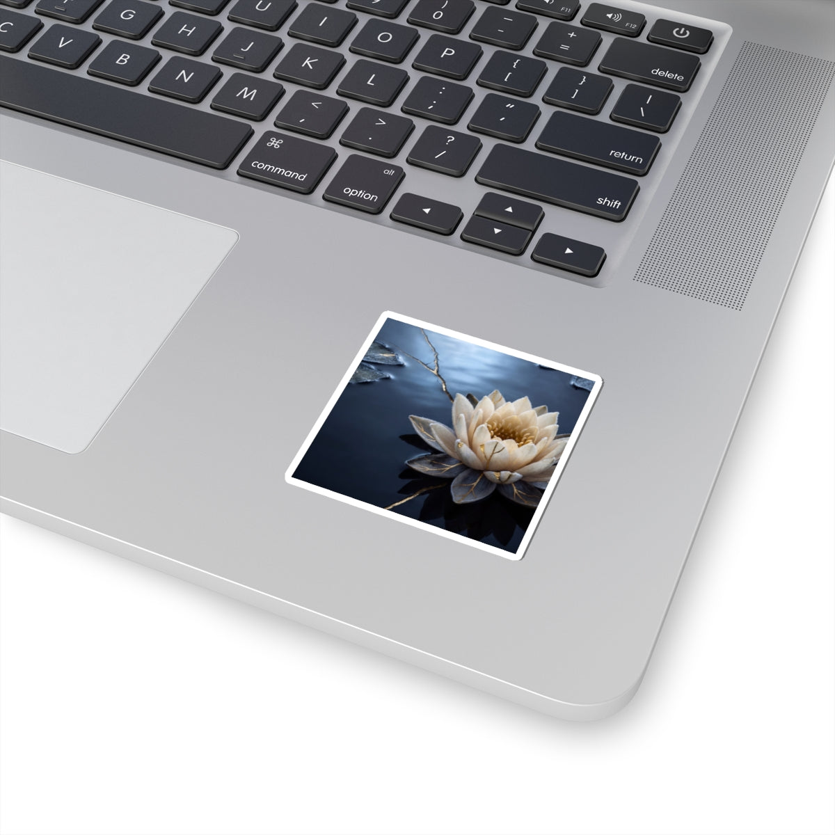 Lotus Flower Sticker | Winter Kintsugi Gold Vein Art