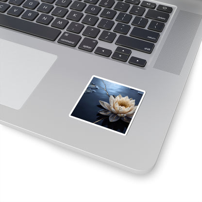 Lotus Flower Sticker | Winter Kintsugi Gold Vein Art
