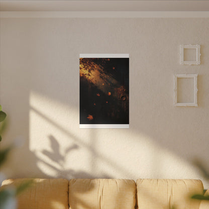 Dark Japandi Rust Patina in Golden Hour | Shadow Zen Canvas Art
