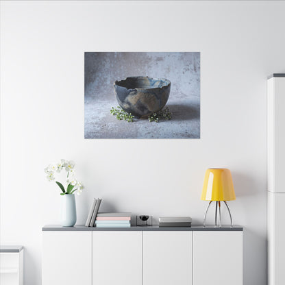 Ceramic Bowl Spring Canvas Art | Japandi Warm Design