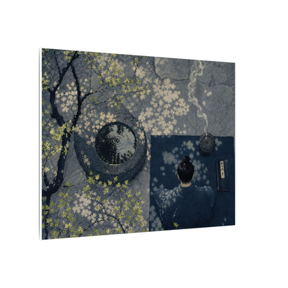 Spring Incense Smoke Ukiyo E Inspired Canvas Art | Tranquil Decor