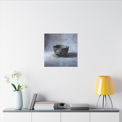 Ceramic Bowl Spring Canvas Art | Japandi Warm Design