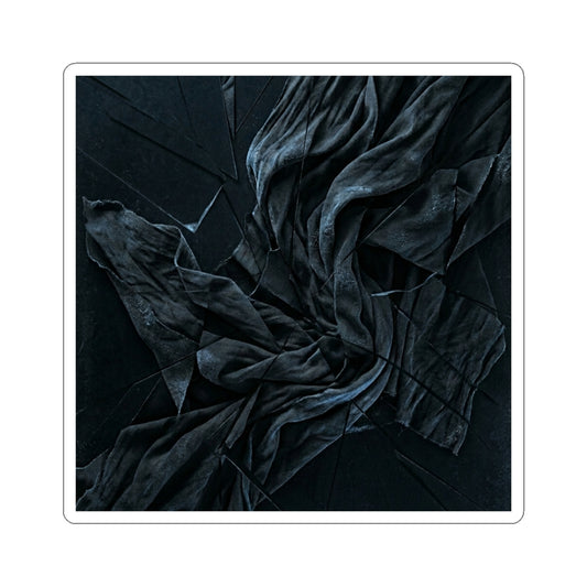 Silk Drape Winter Sticker | Dark Japandi Atmospheric Design