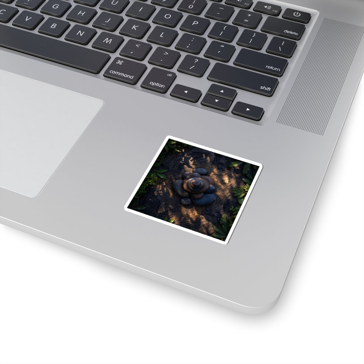 River Stones Summer Sticker | Dark Japandi Atmospheric Design