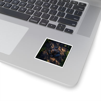River Stones Summer Sticker | Dark Japandi Atmospheric Design