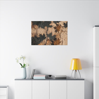 Cozy Shadow Play Canvas Art - Texture Japandi